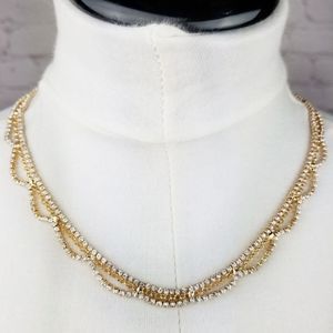 3/$18ot5/$25Gold Glass Diamond Statement Necklace